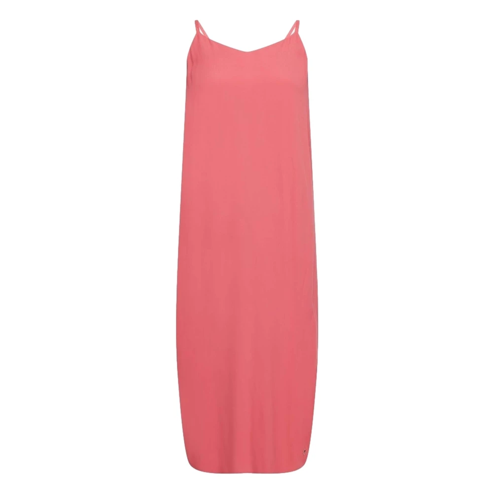 Tommy Jeans Essential Cami Midi Jurk Pink Dames