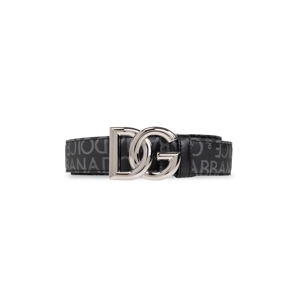Dolce & Gabbana Men's Black Belt With Logo