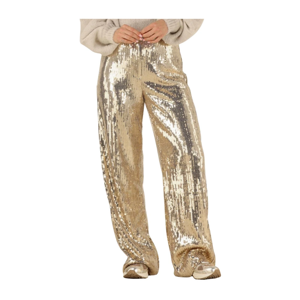 Notre-v Gouden paillettenbroek Nv-Engelina Yellow Dames
