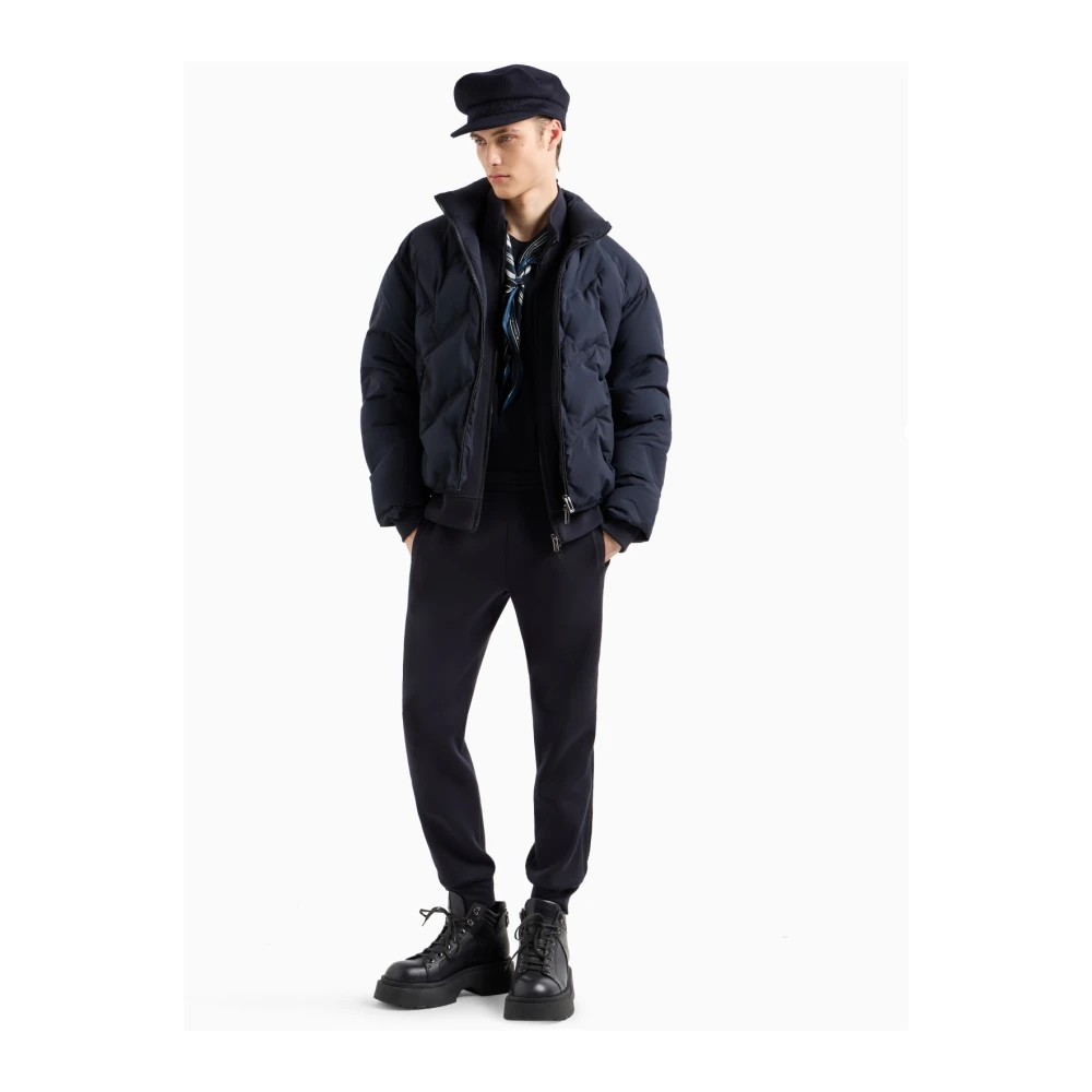 Emporio Armani Urban Zip Sweater Blue Heren