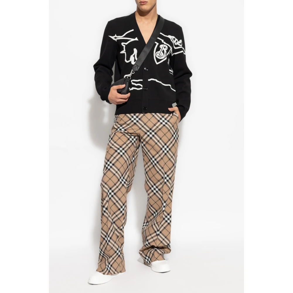 Burberry Geruite broek Beige Heren