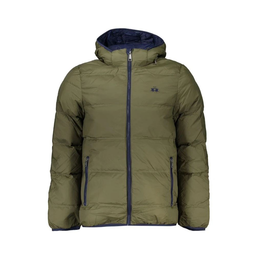 La Martina Men's Green Elegant Hooded Jacket With Contrast Details 2XL