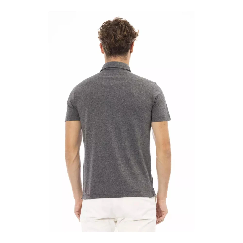 Baldinini Polo Shirt met Geborduurd Logo Gray Heren