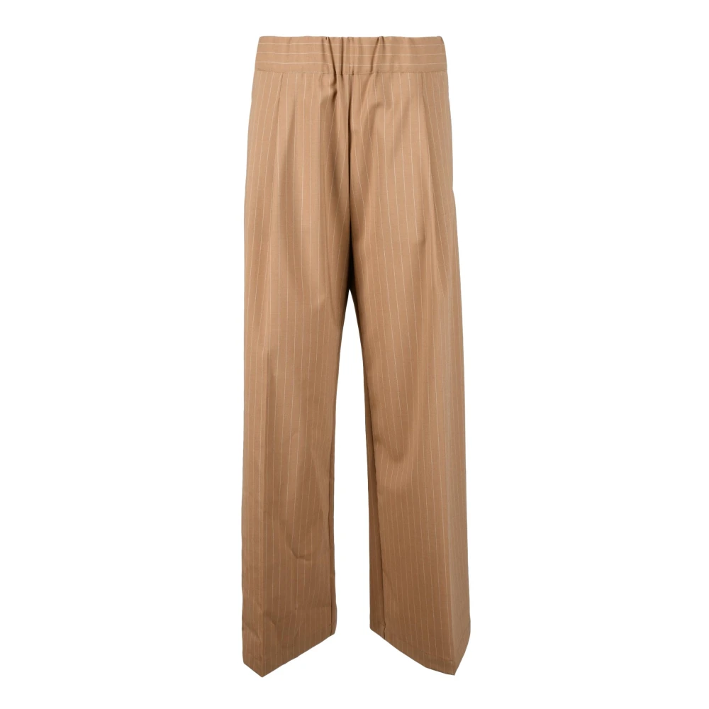Semicouture Elegante Wollen Broek Yellow Dames