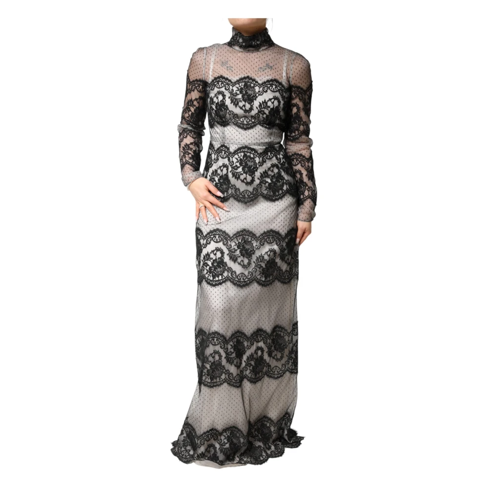 Dolce & Gabbana Women's Black Gowns, Xs, Maxi Sheath Dress
