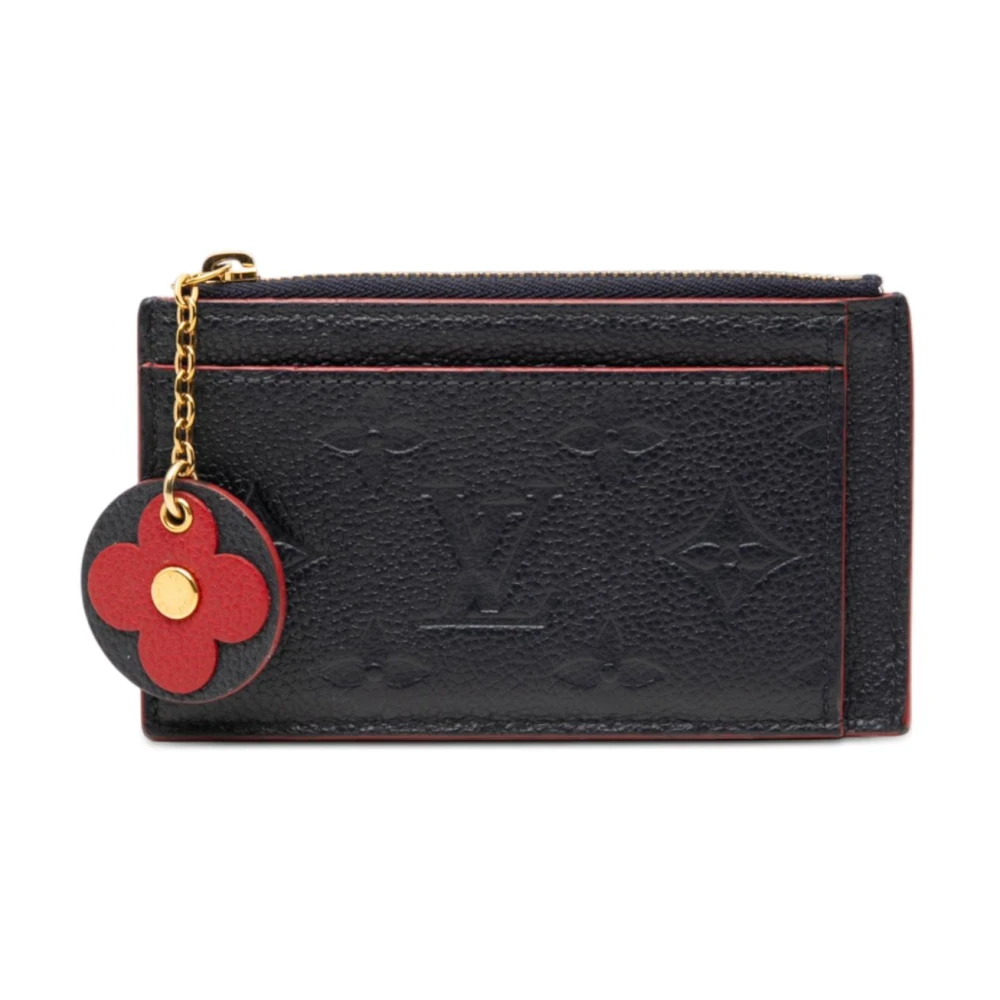 Louis Vuitton Vintage Women's Blue Pre-Owned Card Holder With Charm