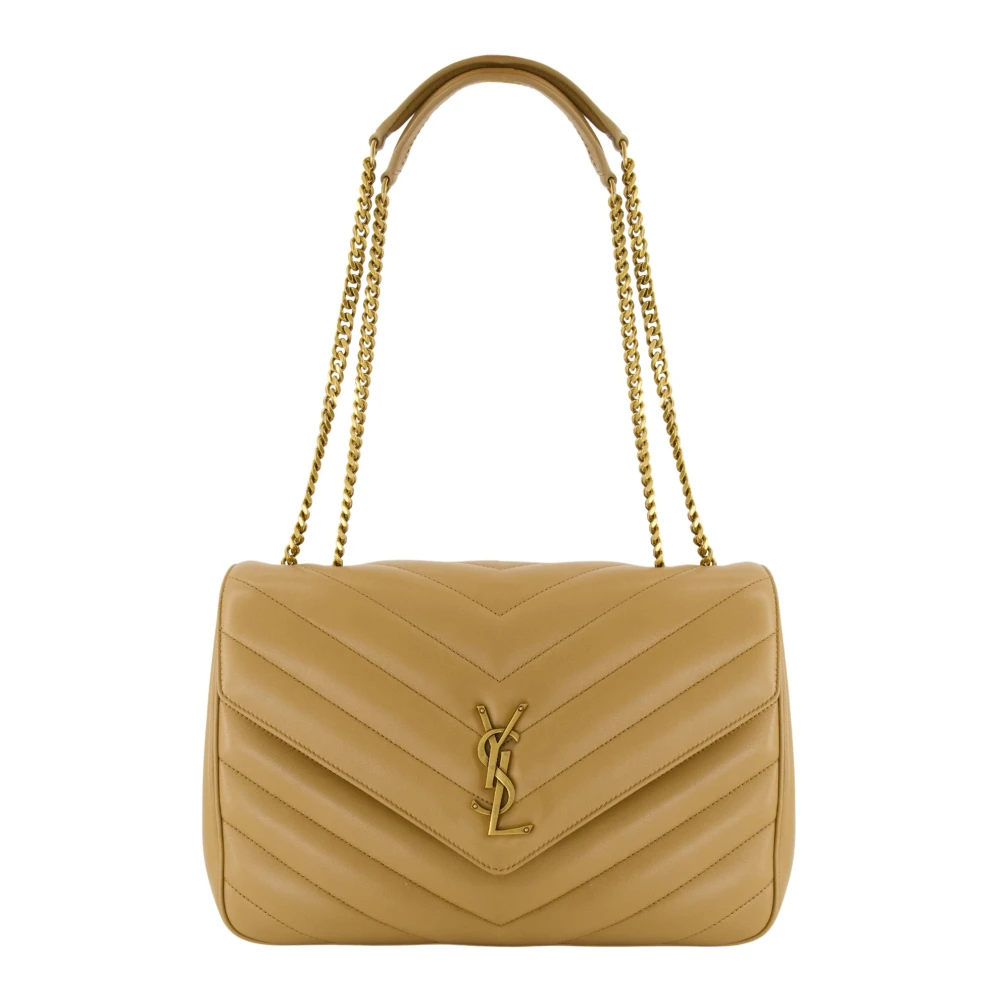 Saint Laurent Women's Beige Shoulder Bags, One Size, Loulou Large