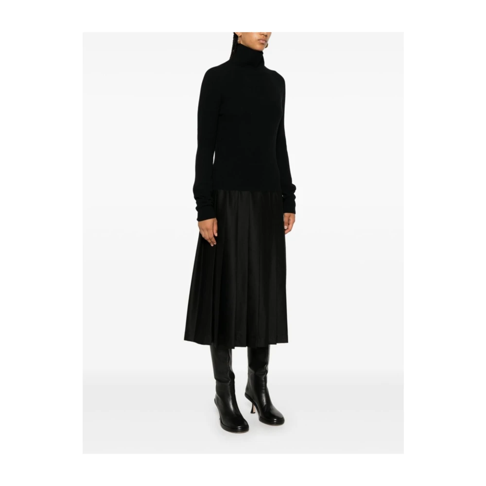 Fabiana Filippi Zwarte Jurk Aw24 Damesmode Black Dames