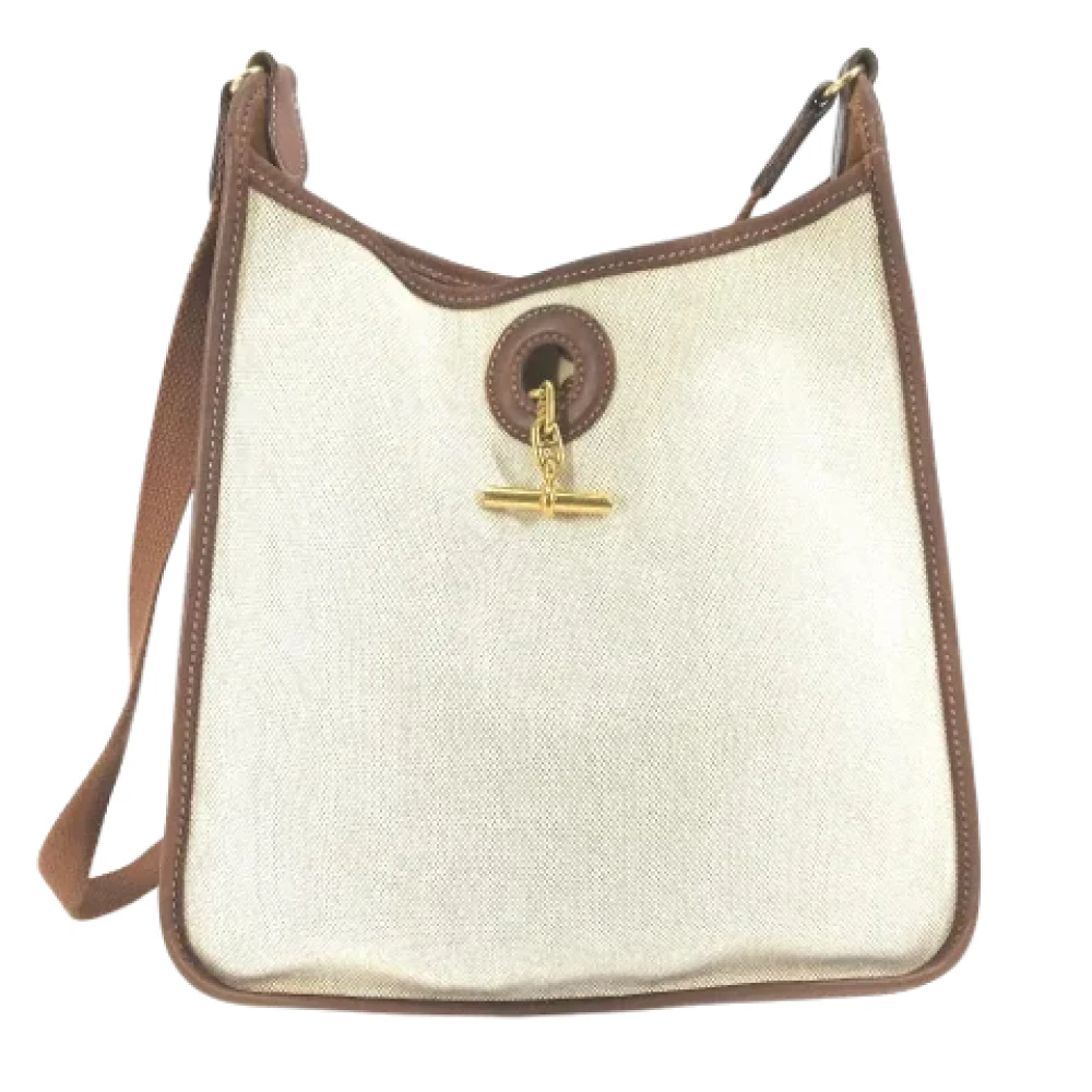 Hermès Vintage Pre-owned Fabric shoulder-bags Beige Dames