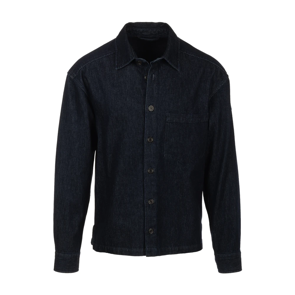 PAUL & SHARK Blauwe Denim Overshirt Shirt Blue Heren