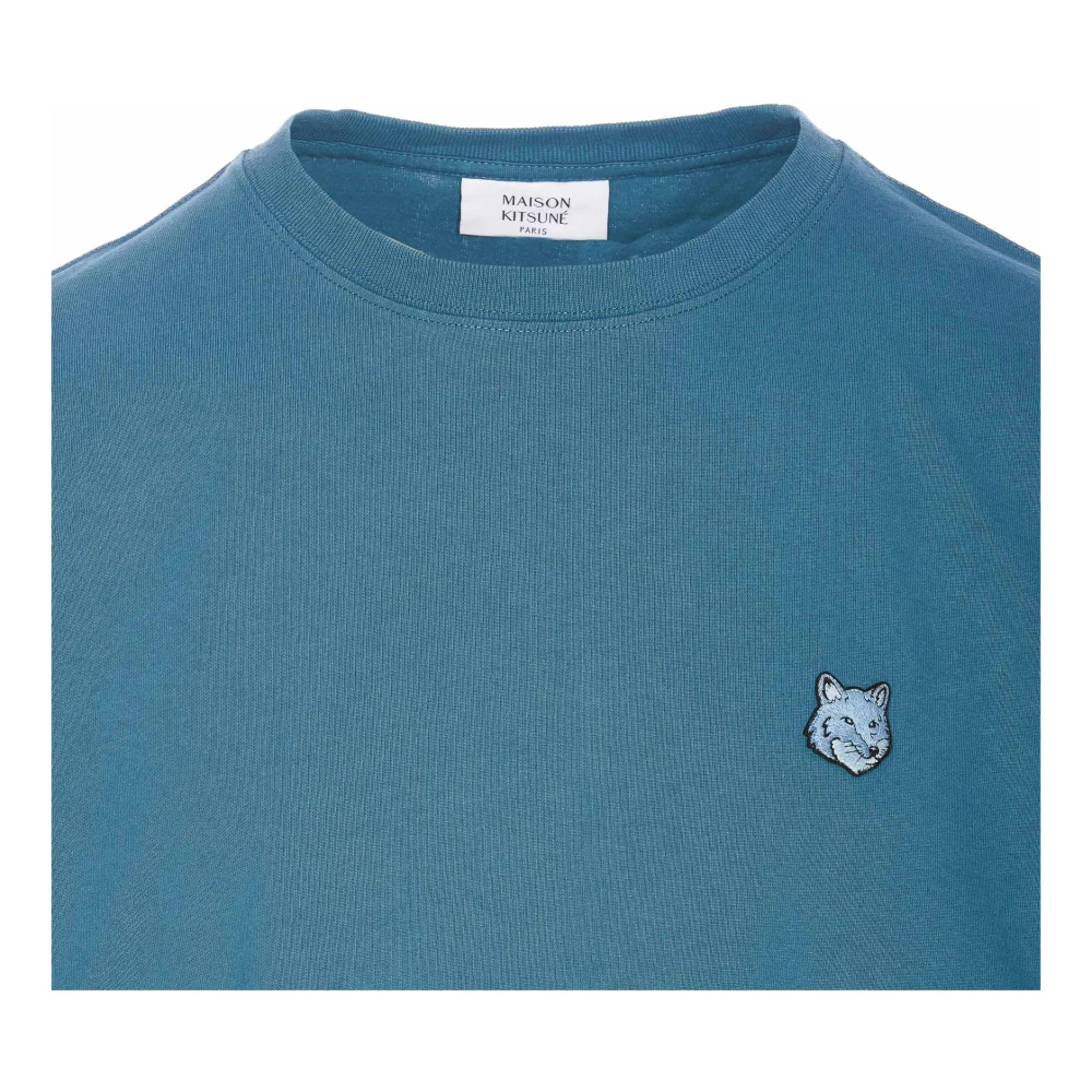 Maison Kitsuné Stijlvolle T-shirts en Polos Blue Heren