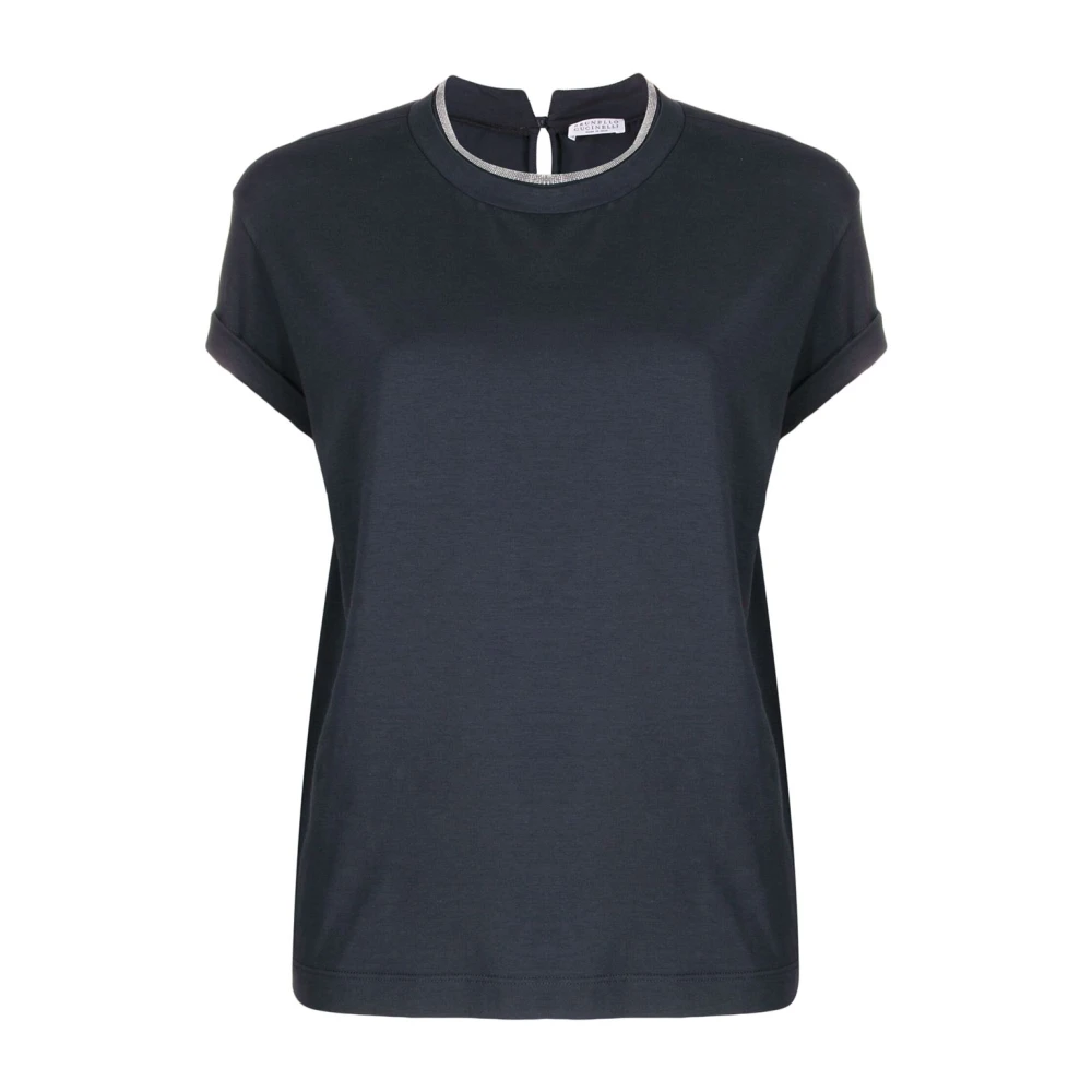 BRUNELLO CUCINELLI Stijlvolle T-shirts en Polos Blue Dames