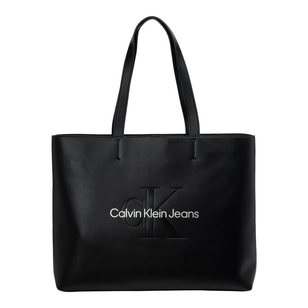 Calvin Klein Jeans Stijlvolle Tote Tas voor Vrouwen Black Dames