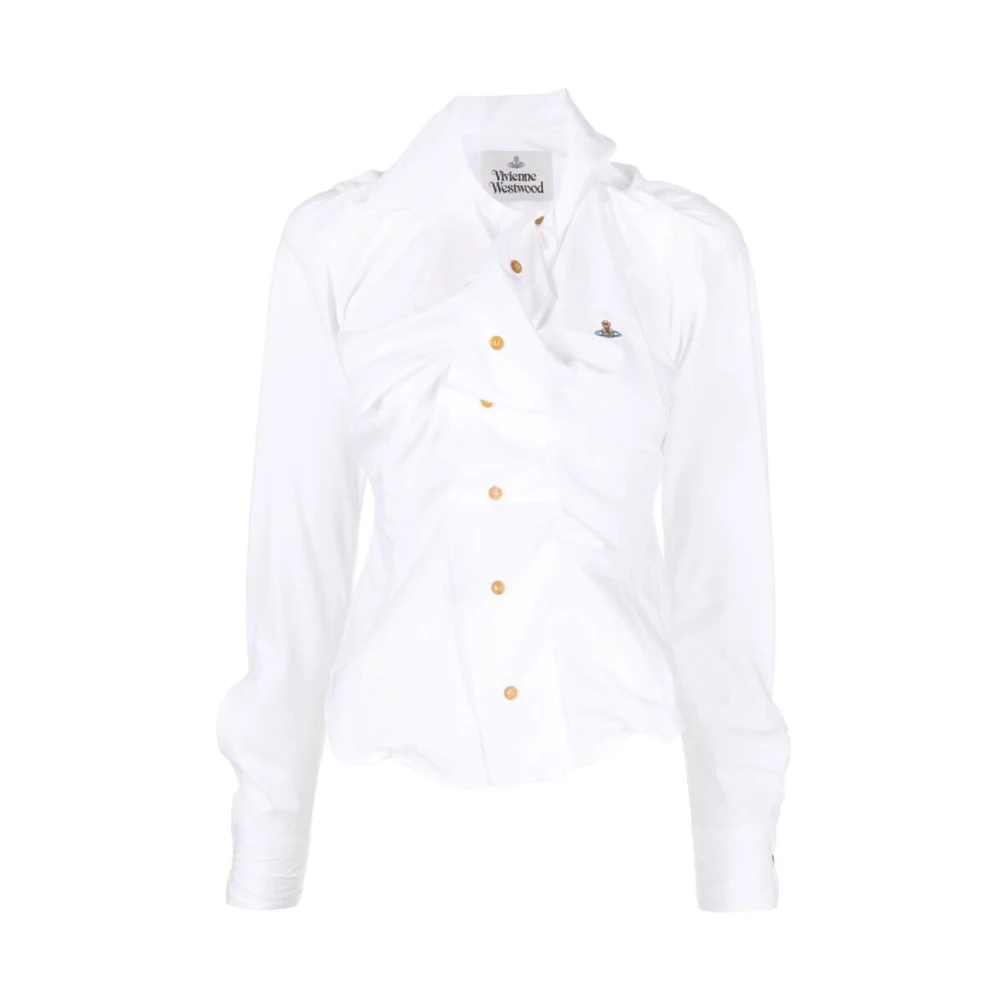 Vivienne Westwood Witte Katoenen Overhemd met Orb Logo White Dames