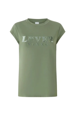 T-shirt i bomullsjersey med Lover-tryck