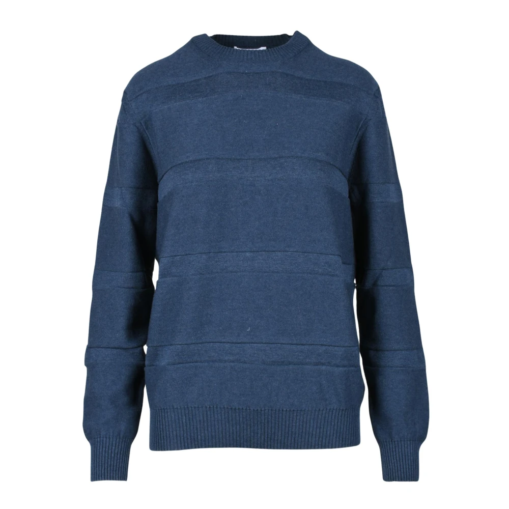Alpha Studio Katoenen Gebreide Top Blue Heren