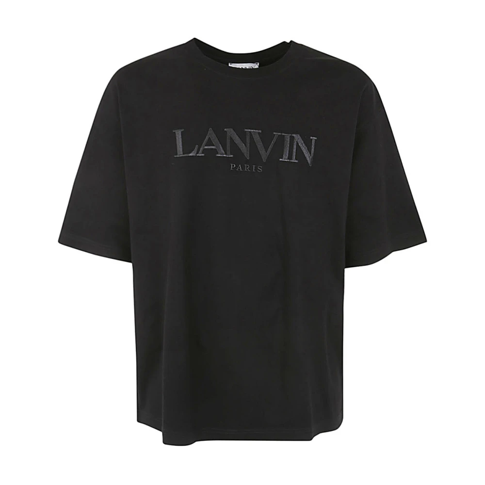 Lanvin Oversized T-Shirt in Parijse Stijl Black Heren