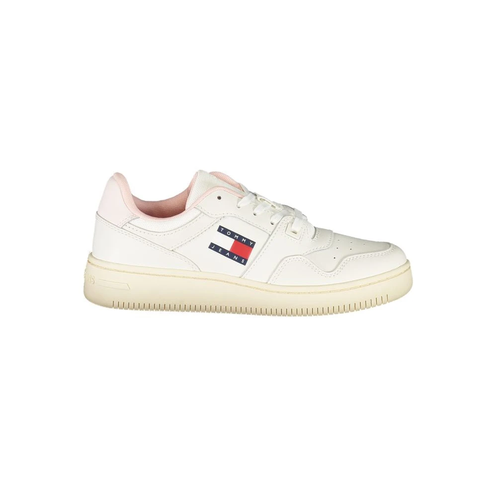 Tommy Hilfiger Women's White Sneakers, 8 Uk, Leather Sneaker