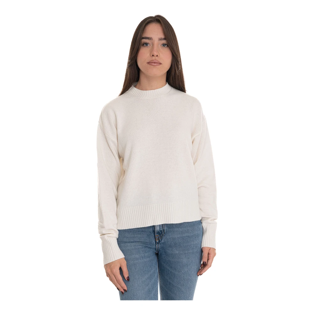 Roy Roger's Korte Pullover van Wolmix Beige Dames