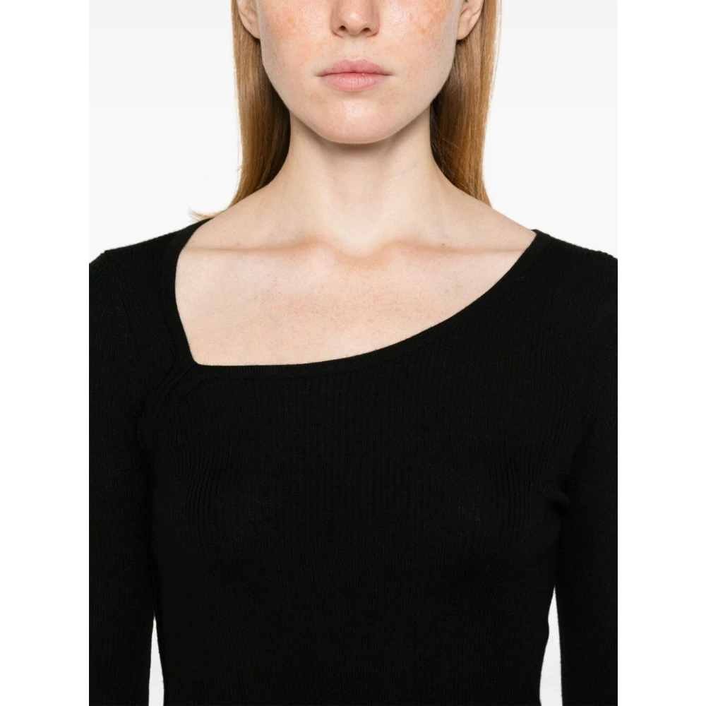 P.a.r.o.s.h. Zwart Gebreide Top Black Dames