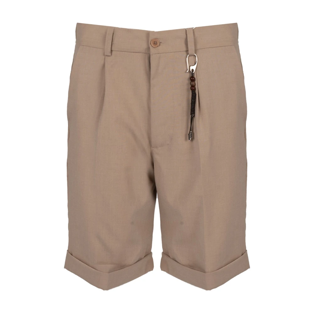 Xagon Man Eenvoudige Shorts Rits Knoop Zakken Italië Beige Heren