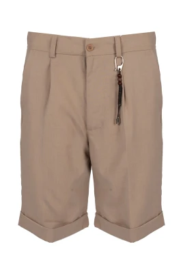 Enkla Shorts Dragkedja Knapp Fickor Italien