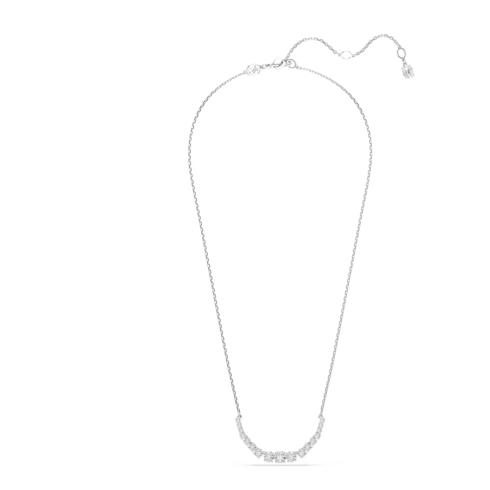 Swarovski Necklace Unisex Matrix Gradient Round Cut White Rhodium Plated 5705396 - Female - Necklaces - Gray - One Size - Accessories - Image 4