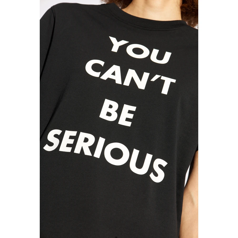 Moschino T-shirt met print Black Dames