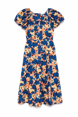 blaues-kleid-mit-rundhalsausschnitt