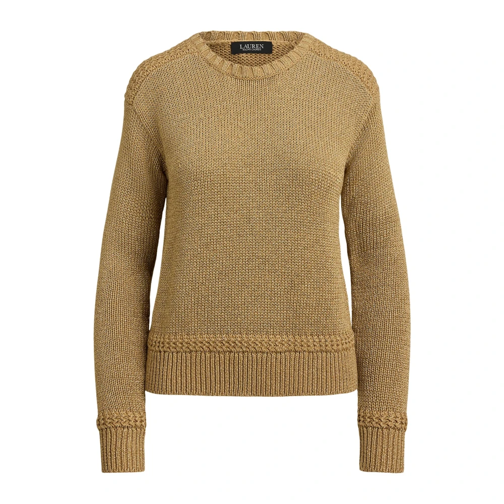 Ralph Lauren Gul D Lauren Av Fashmette Lång Pullover Tröja