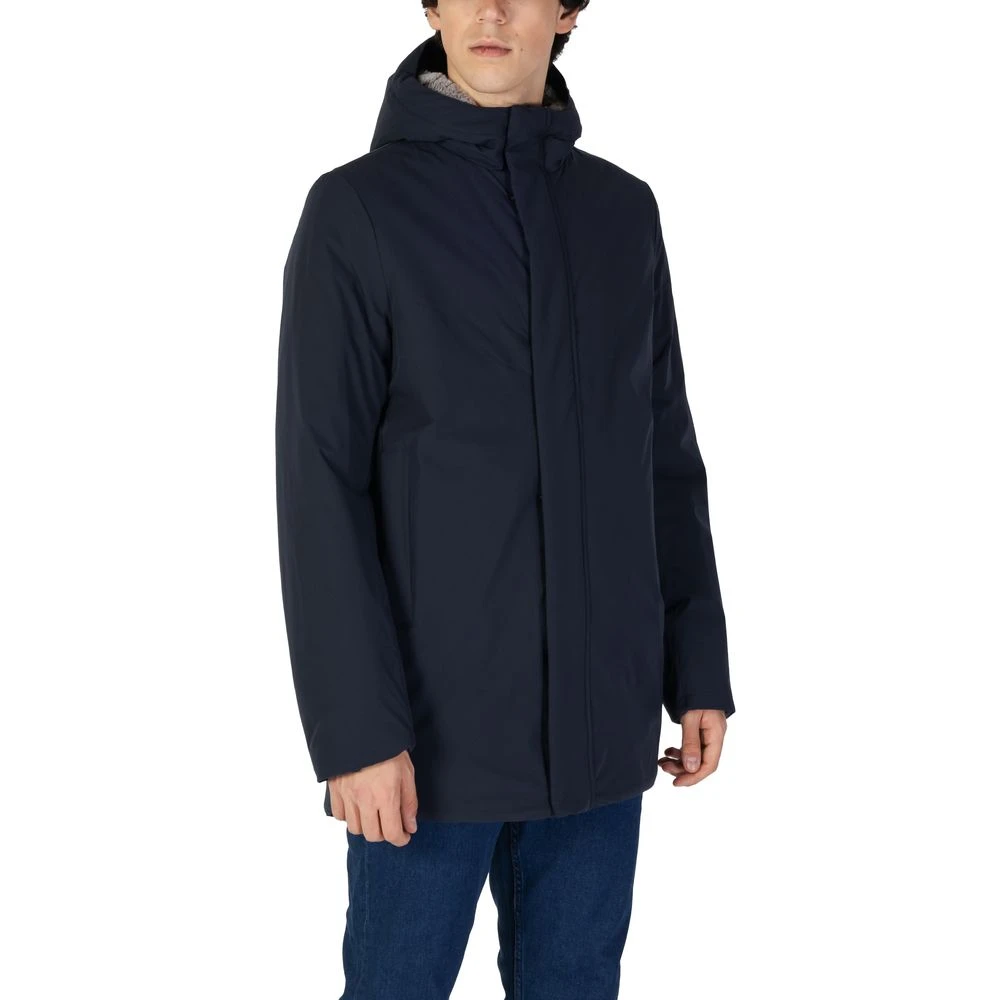 Suns Blauwe Polyesterjas voor Mannen Blue Heren