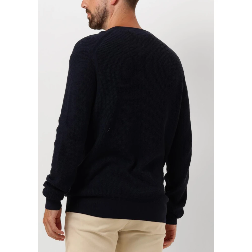 Tommy Hilfiger Heren Crew Neck Structuur Trui Blue Heren