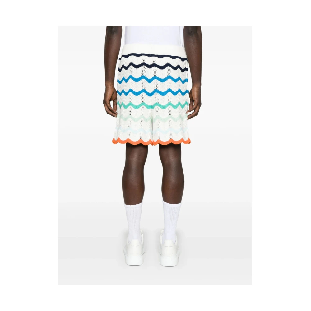 Casablanca Witte Taille Logo Patch Shorts Multicolor Heren