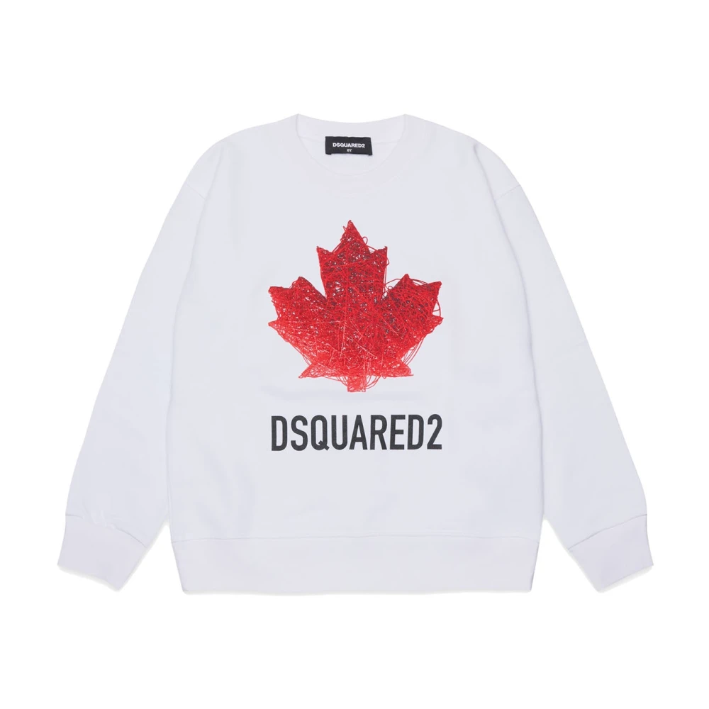 Dsquared2 Boys White Kids Sweatshirts, 16 Y, Sweatshirt