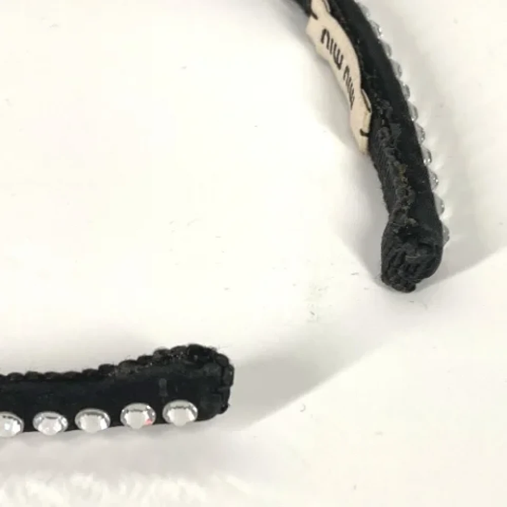 Miu Pre-owned Fabric hair-accessories Black Dames