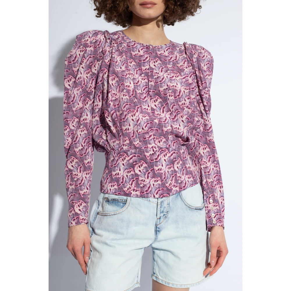 Isabel marant Zarga zijden top Purple Dames