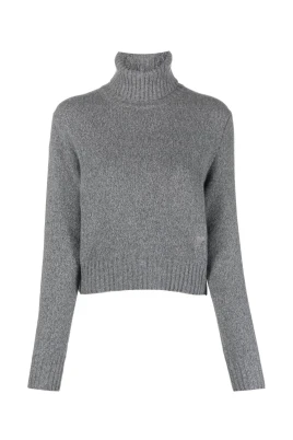 Casual Grå Cashmere Ulltröja