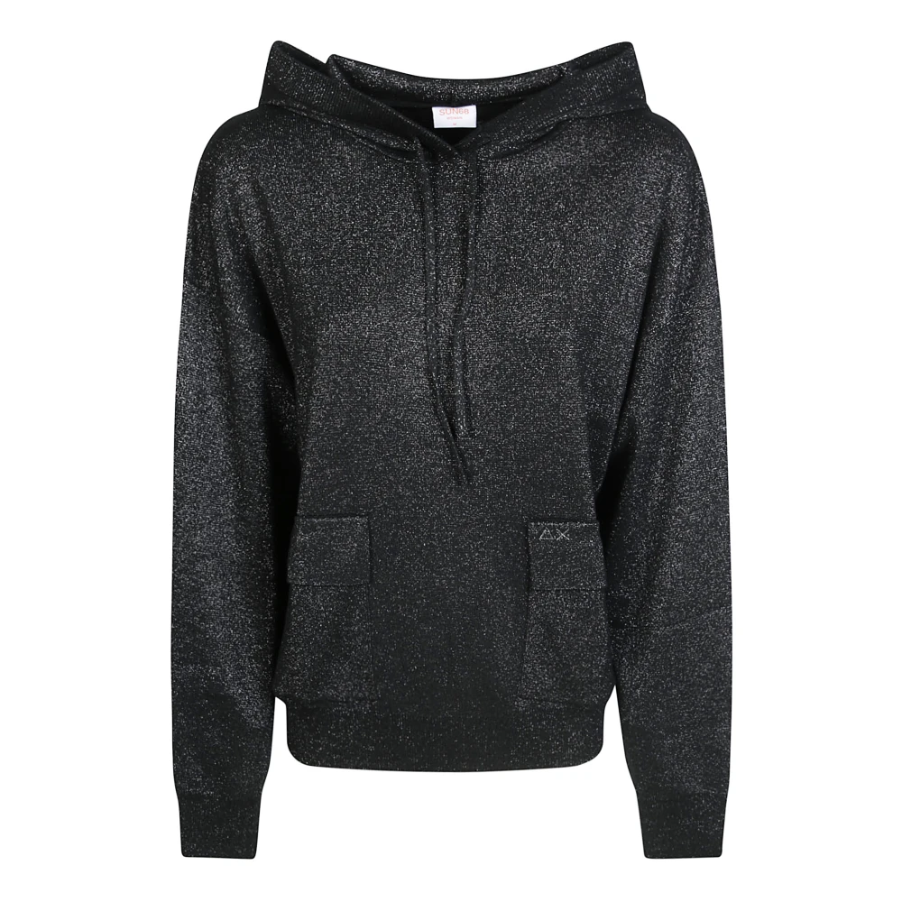 Sun68 Lurex hoodie voor een stijlvolle look Black Dames