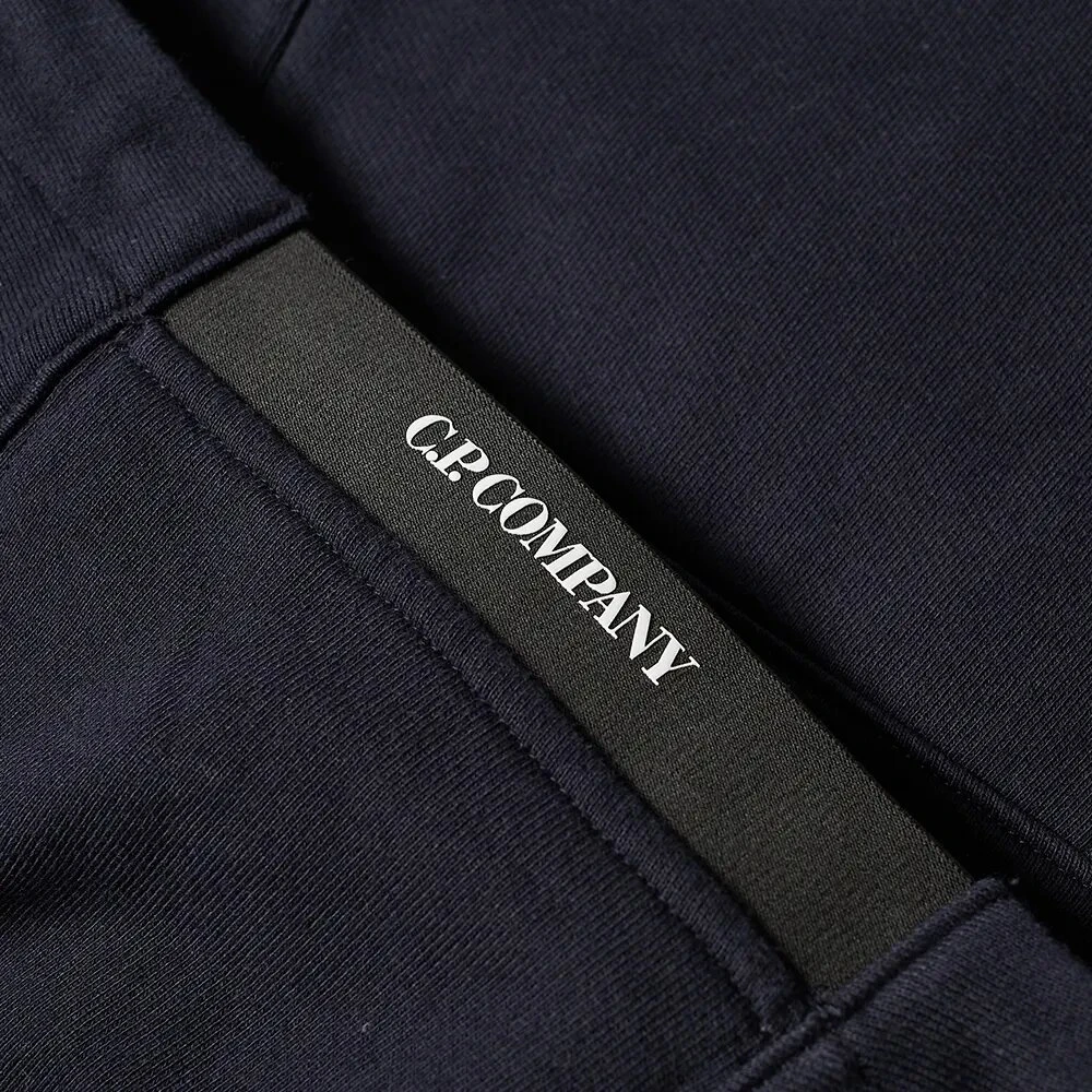 C.P. Company Diagonal Fleece Pullover Hoodie Blue Heren