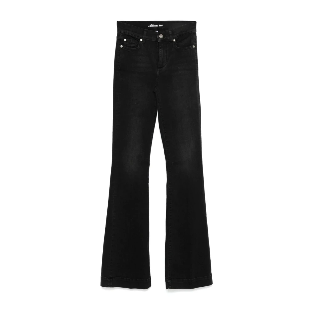 Liu Jo Zwarte Denim Flared Jeans Black Dames