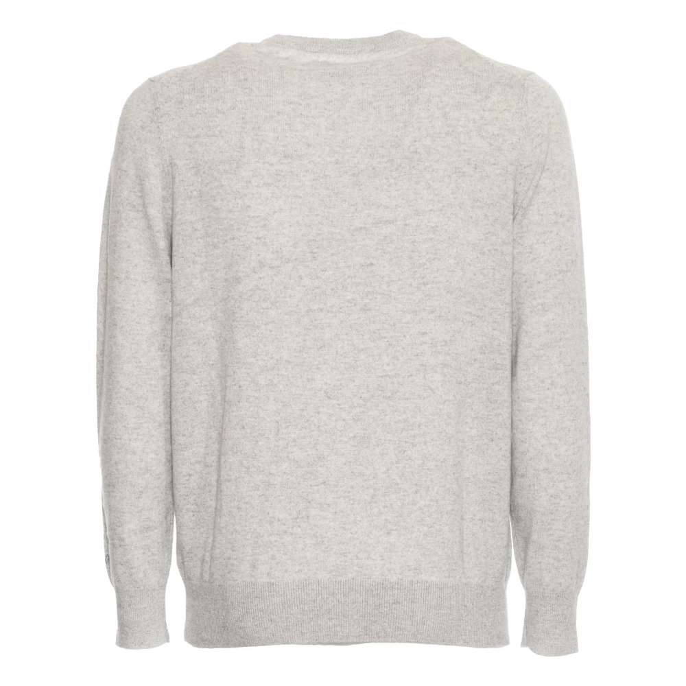MC2 Saint Barth Grijze Gebreide Trui Sweater Aw24 Gray Heren
