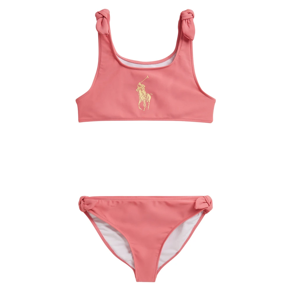 Ralph Lauren Girls Pink Kids Bikinis, 8 Y, Big Pony Bikini
