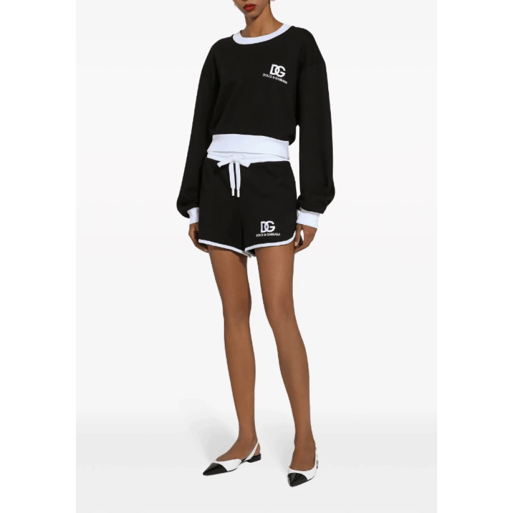 Dolce & Gabbana Twee-Tone Logo Print Sportpak Black Dames