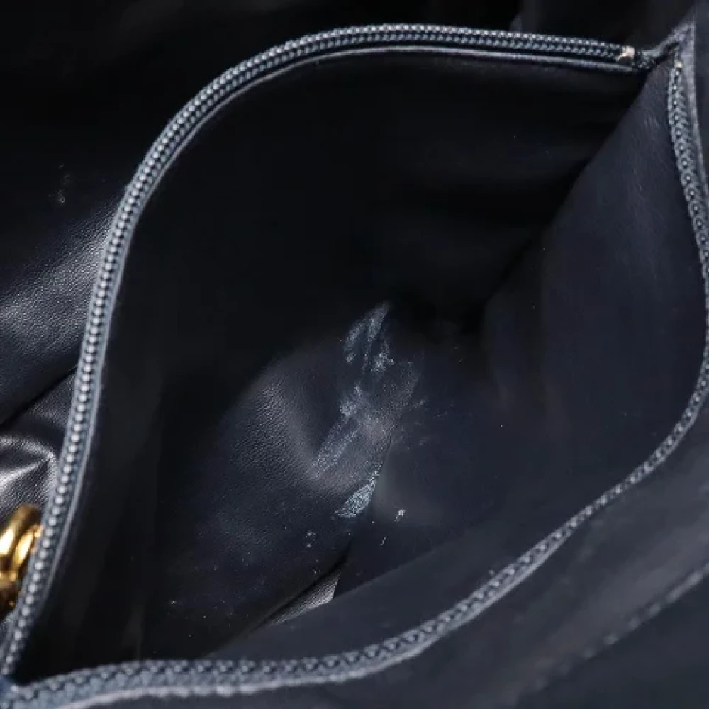 Chanel Vintage Pre-owned Leather backpacks Black Dames