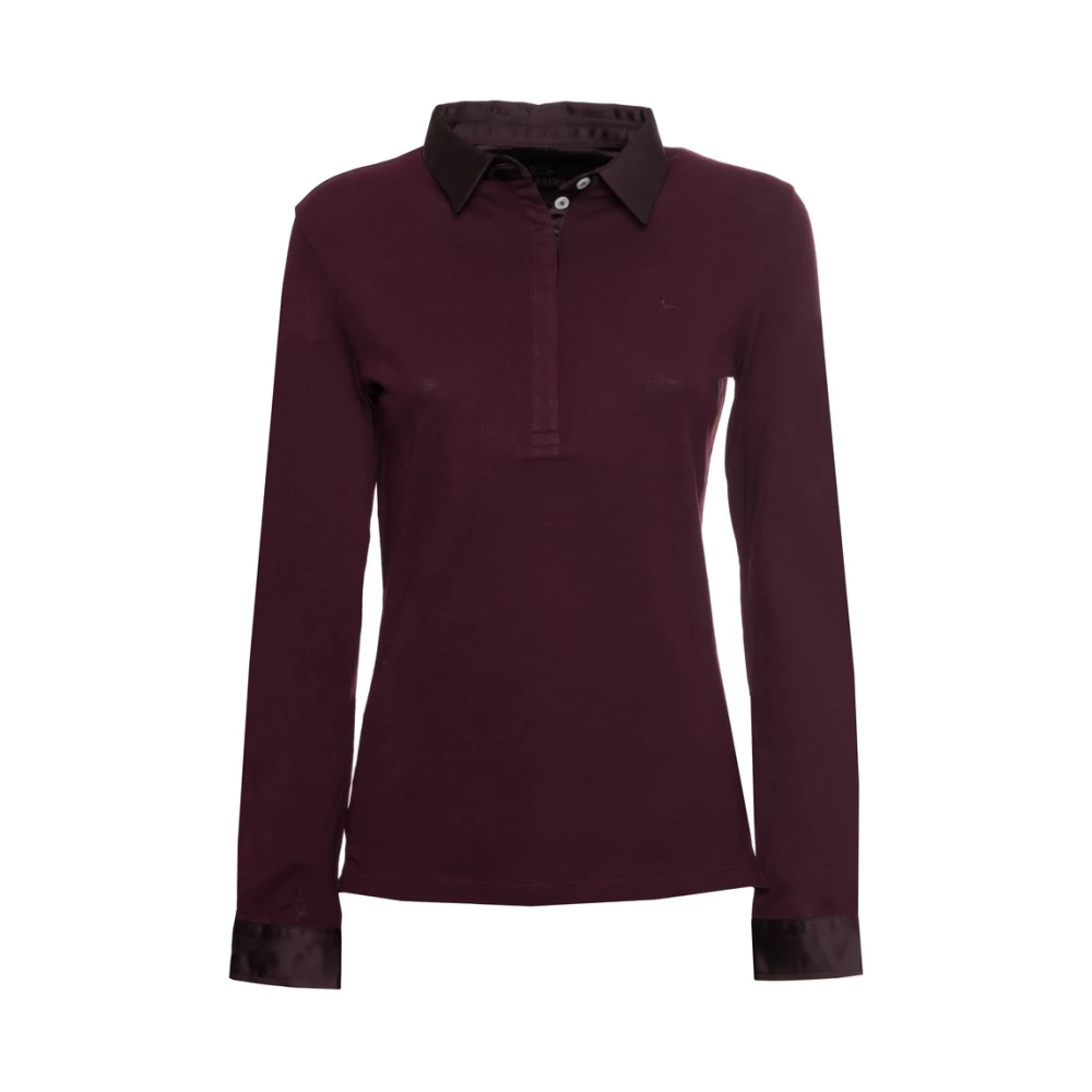 Harmont & Blaine Lange mouwen poloshirt met kraag Red Dames