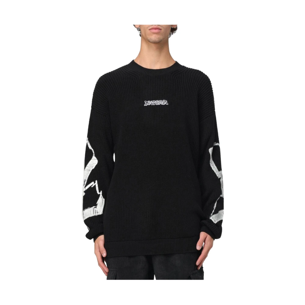 Disclaimer Grafische Zwarte Trui Mannen Herfst Winter Black Heren