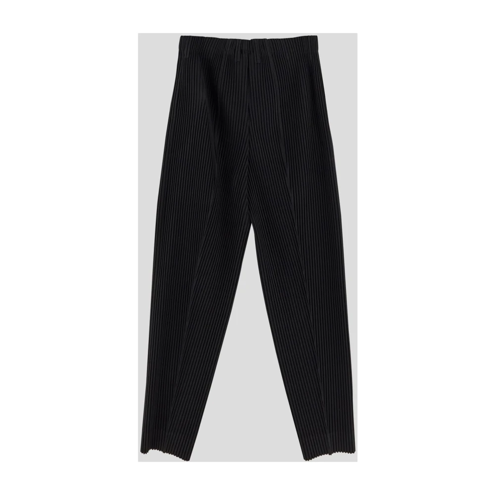 Issey Miyake Geplooide Polyesterbroek Black Heren