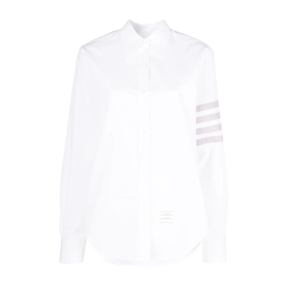 Thom Browne Witte Katoenen Overhemd White Dames