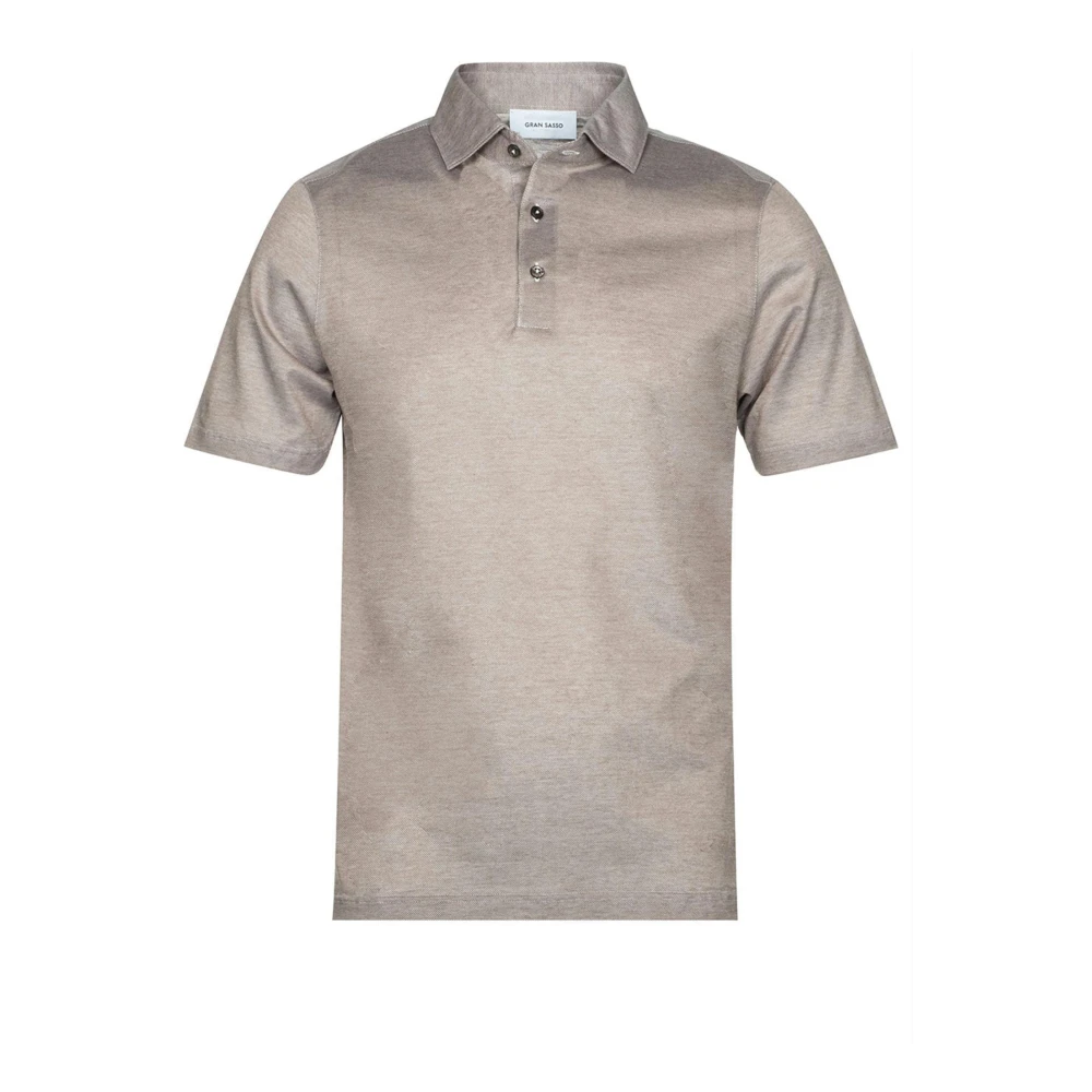 Gran Sasso Bruine Polo Shirt Beige Heren
