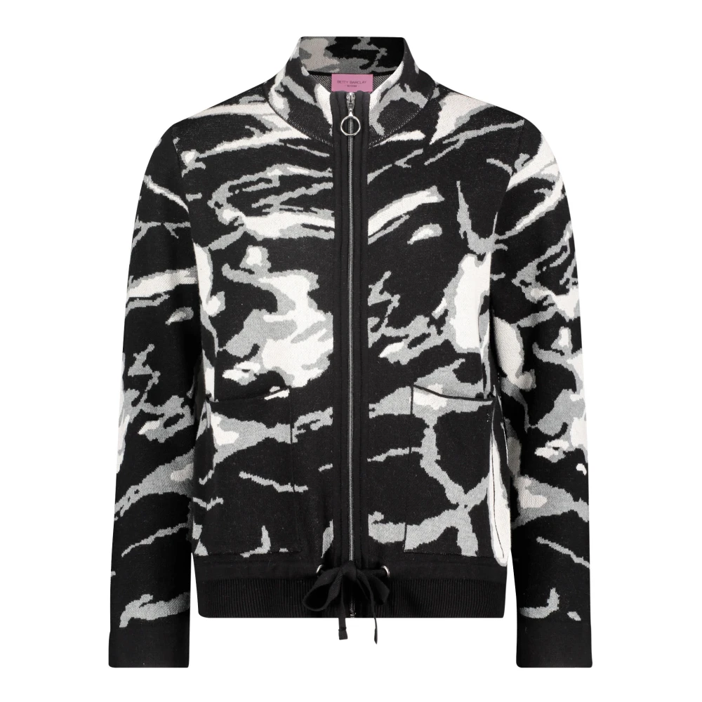 Betty Barclay Grafische Jacquard Ritsvest Black Dames